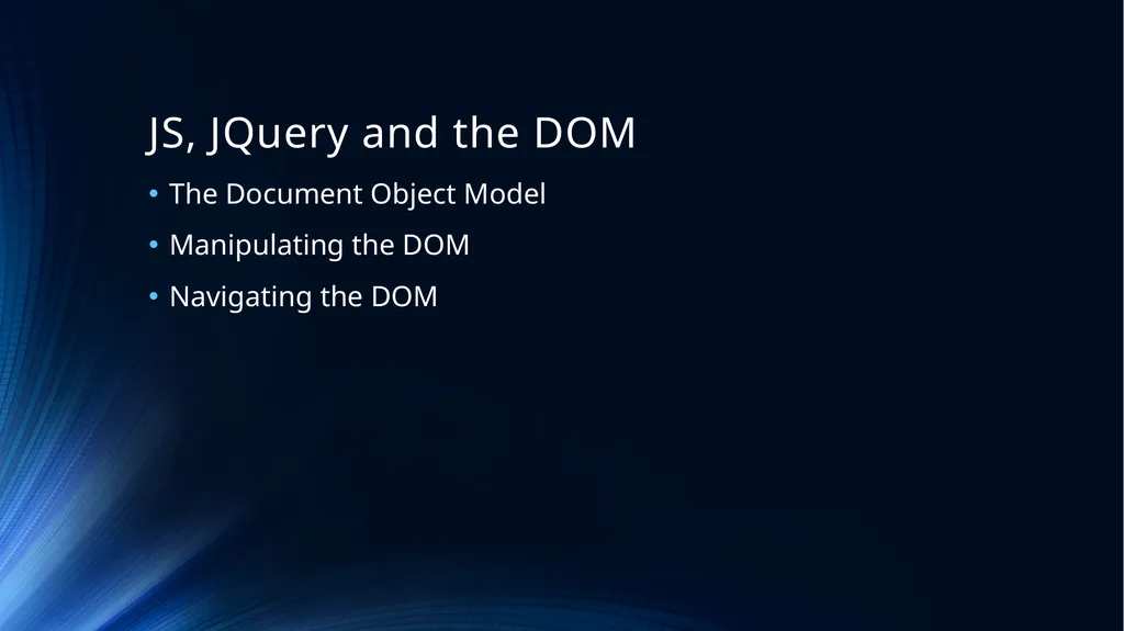 Web Programming Language Week 7 Dom Manipulation - slide 2 of 33