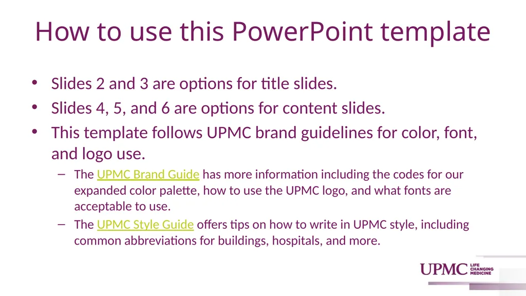 How to use this PowerPoint template Slides 2 and 3 - slide 1 of 6