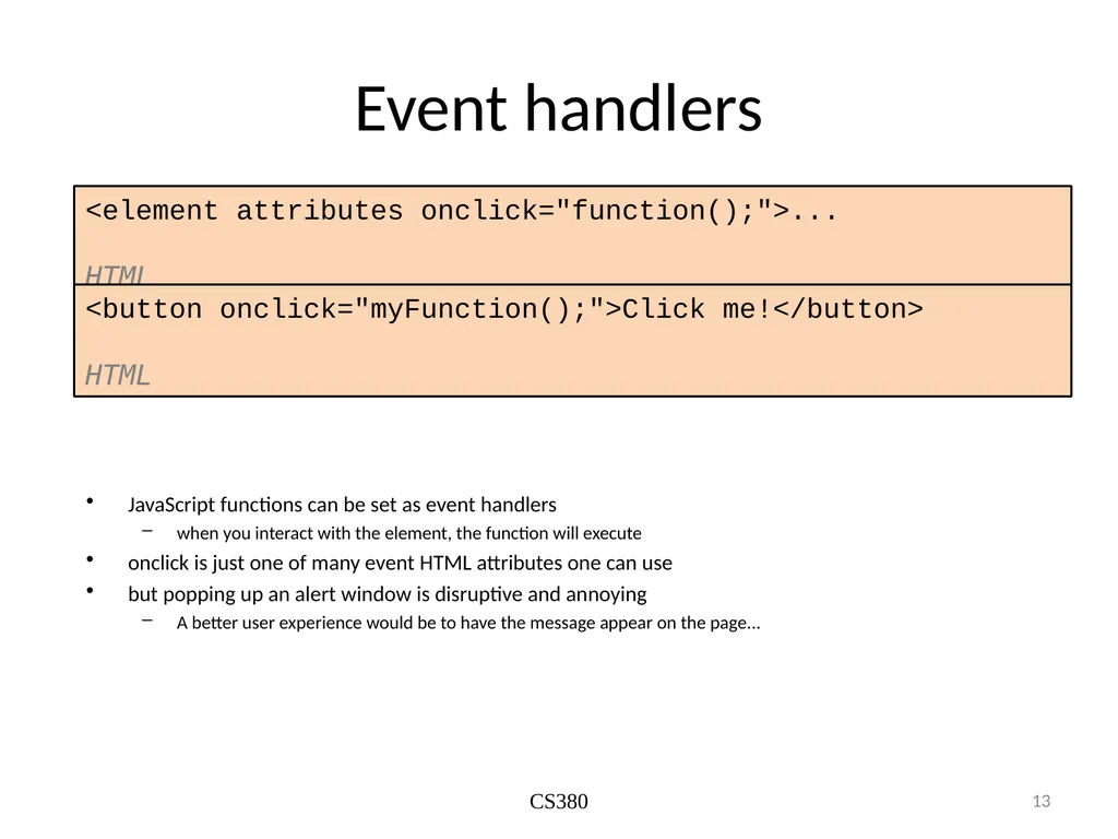 JS Basics September 26th 2019 What is it? The - slide 13 of 23