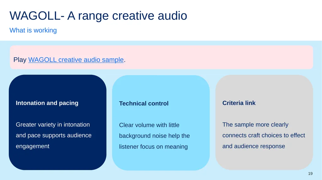 Symbols to support learning Listen Class - slide 19 of 28