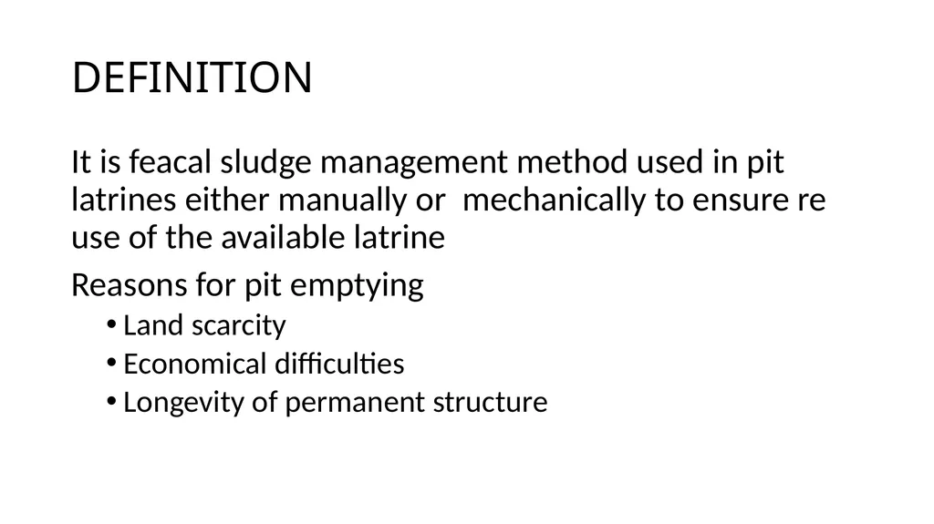 PIT LATRINE EMPTYING PROTOCOLS AND GUIDELINES - slide 3 of 38