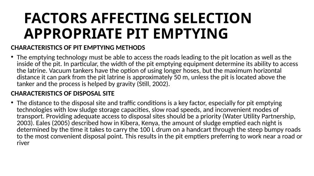 PIT LATRINE EMPTYING PROTOCOLS AND GUIDELINES - slide 24 of 38