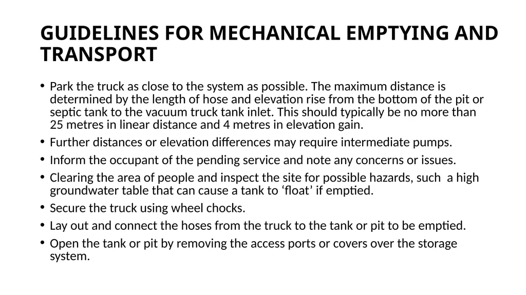 PIT LATRINE EMPTYING PROTOCOLS AND GUIDELINES - slide 34 of 38