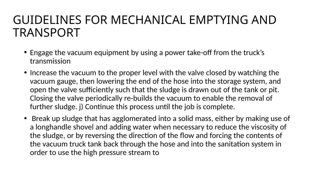 PIT LATRINE EMPTYING PROTOCOLS AND GUIDELINES - slide 35 of 38