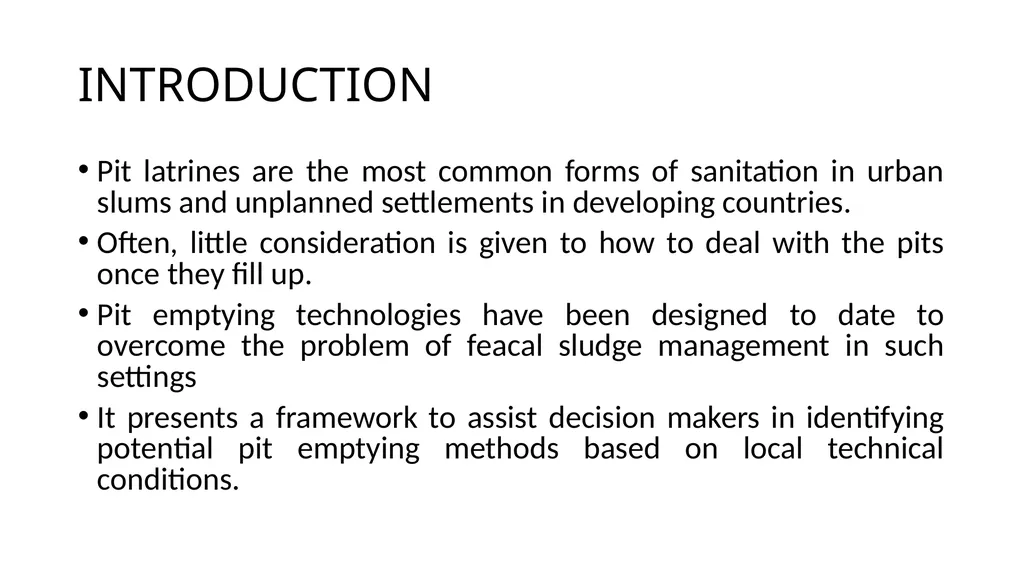 PIT LATRINE EMPTYING PROTOCOLS AND GUIDELINES - slide 4 of 38
