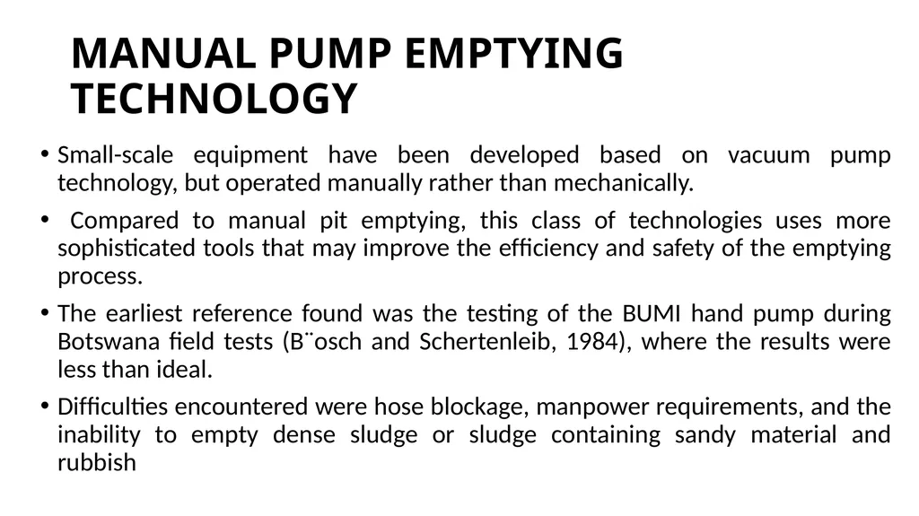 PIT LATRINE EMPTYING PROTOCOLS AND GUIDELINES - slide 18 of 38