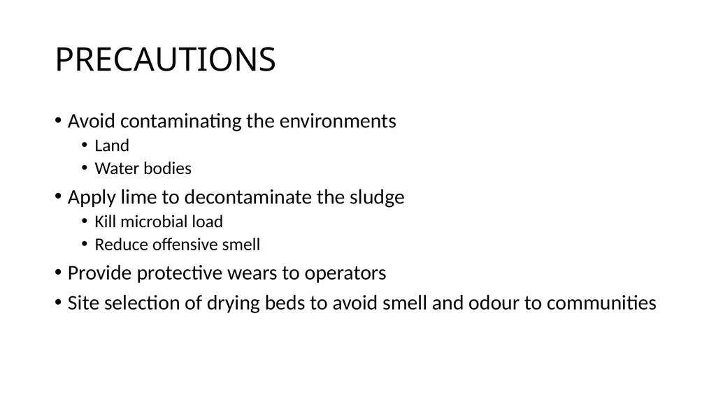PIT LATRINE EMPTYING PROTOCOLS AND GUIDELINES - slide 31 of 38