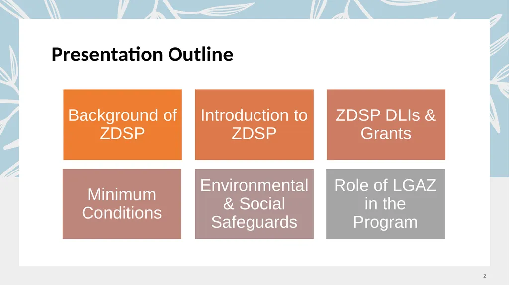 ZAMBIA DEVOLUTION SUPPORT PROGRAM 14TH SEPTEMBER - slide 2 of 15