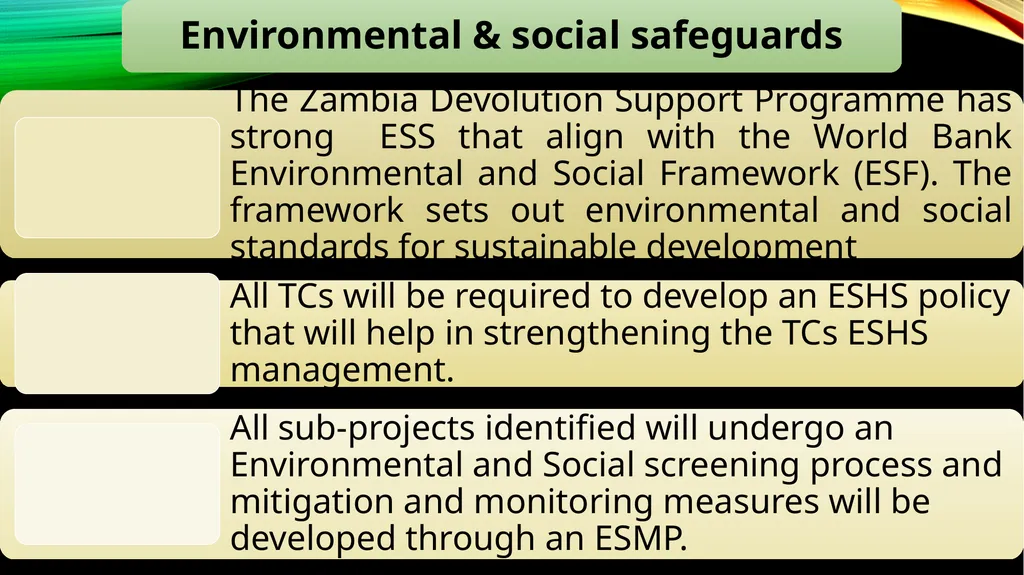 ZAMBIA DEVOLUTION SUPPORT PROGRAM 14TH SEPTEMBER - slide 11 of 15