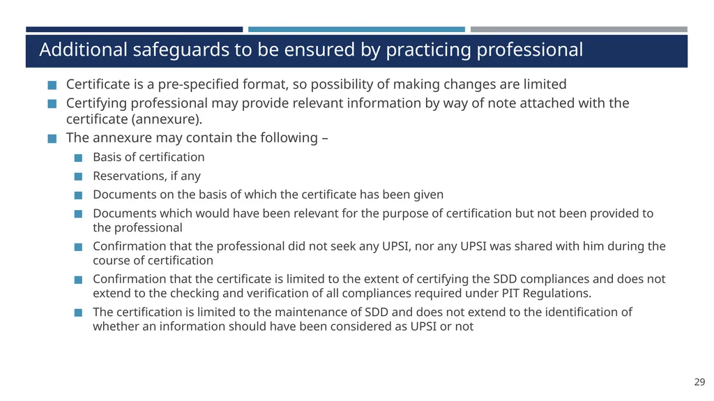 Structured Digital Database under PIT Regulations - slide 29 of 32