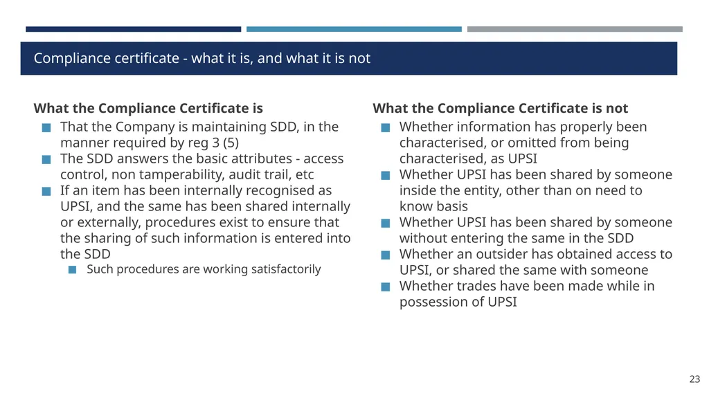 Structured Digital Database under PIT Regulations - slide 23 of 32