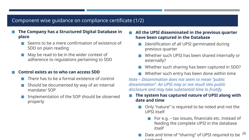Structured Digital Database under PIT Regulations - slide 26 of 32