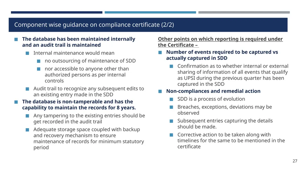 Structured Digital Database under PIT Regulations - slide 27 of 32