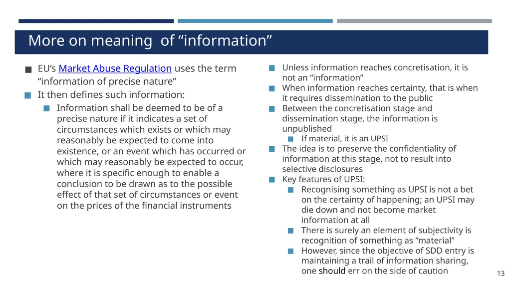 Structured Digital Database under PIT Regulations - slide 13 of 32