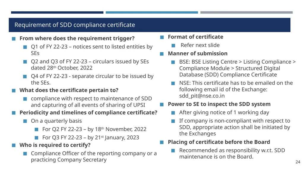 Structured Digital Database under PIT Regulations - slide 24 of 32
