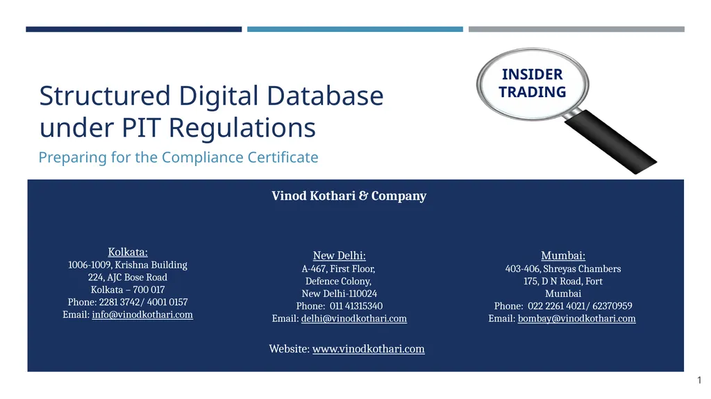 Structured Digital Database under PIT Regulations - slide 1 of 32