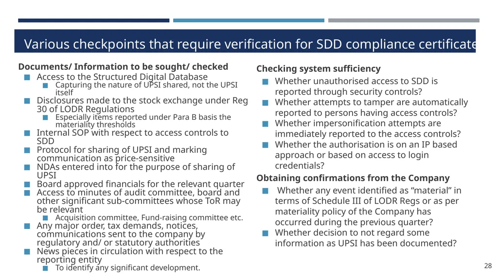 Structured Digital Database under PIT Regulations - slide 28 of 32
