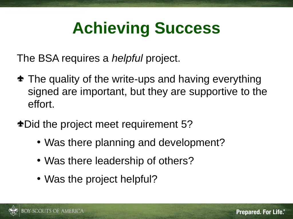 Patriots’ Path Council, BSA The Unit Eagle Mentor - slide 29 of 33