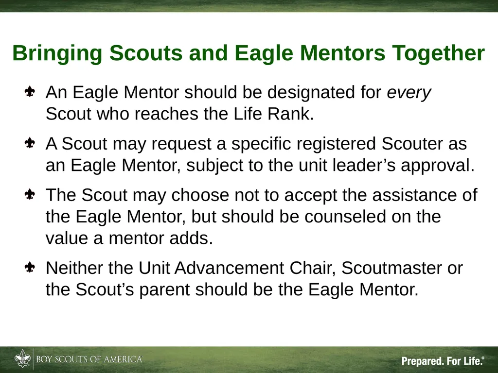 Patriots’ Path Council, BSA The Unit Eagle Mentor - slide 7 of 33