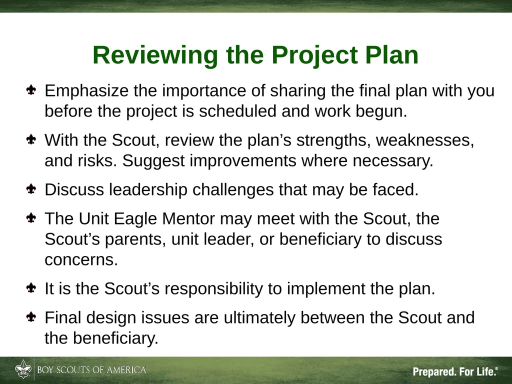 Patriots’ Path Council, BSA The Unit Eagle Mentor - slide 25 of 33