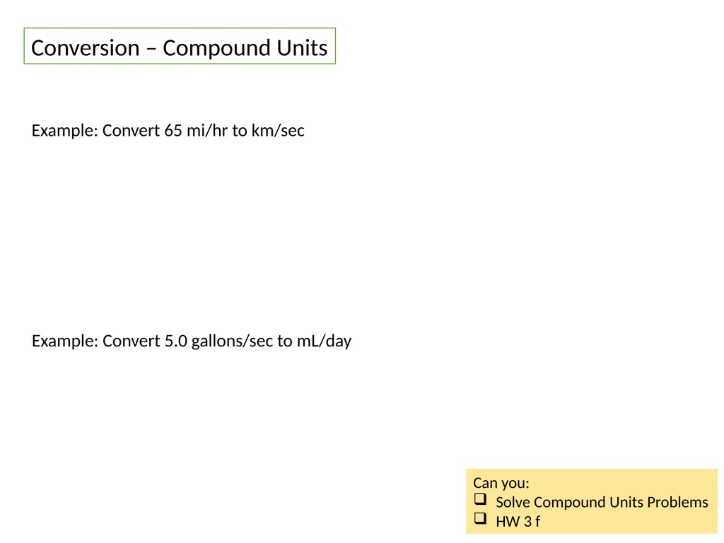 Overview/Topics Units (Imperial and Metric) - slide 2 of 12