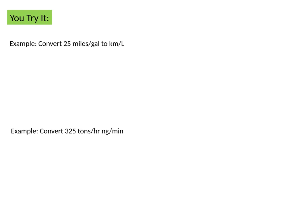 Overview/Topics Units (Imperial and Metric) - slide 3 of 12