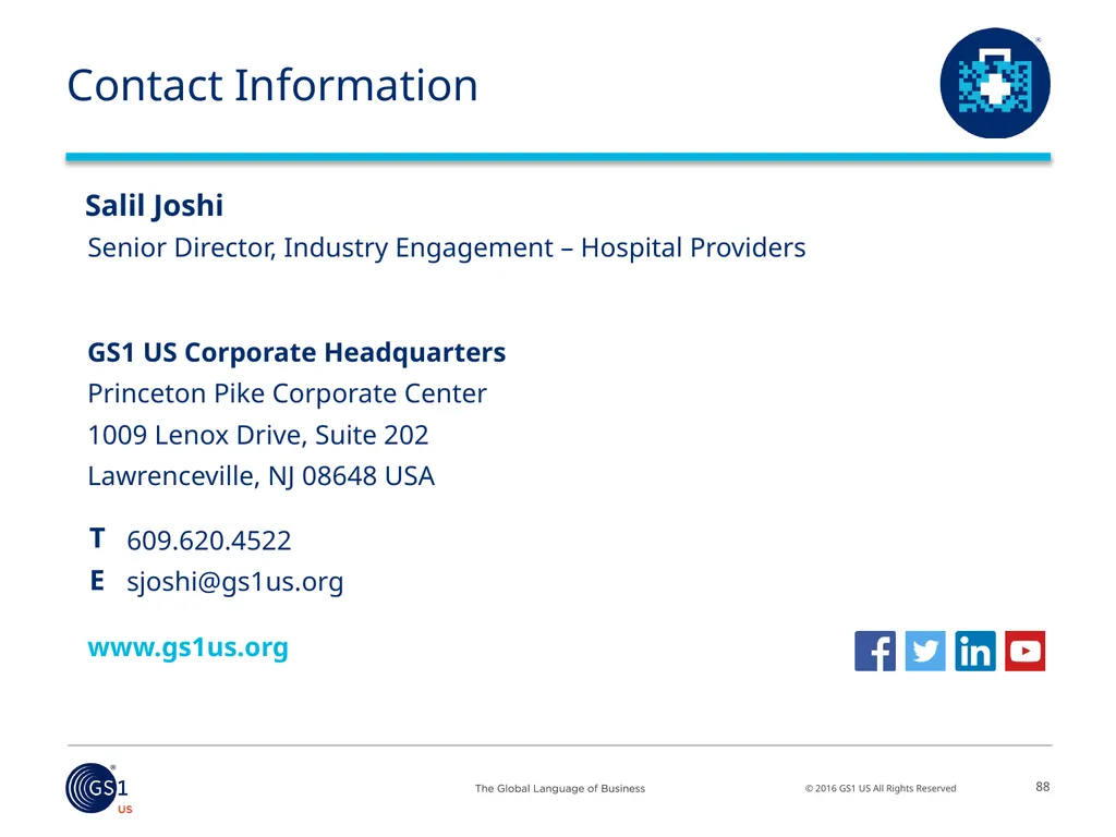 Salil Joshi, Senior Director – Industry - slide 75 of 75