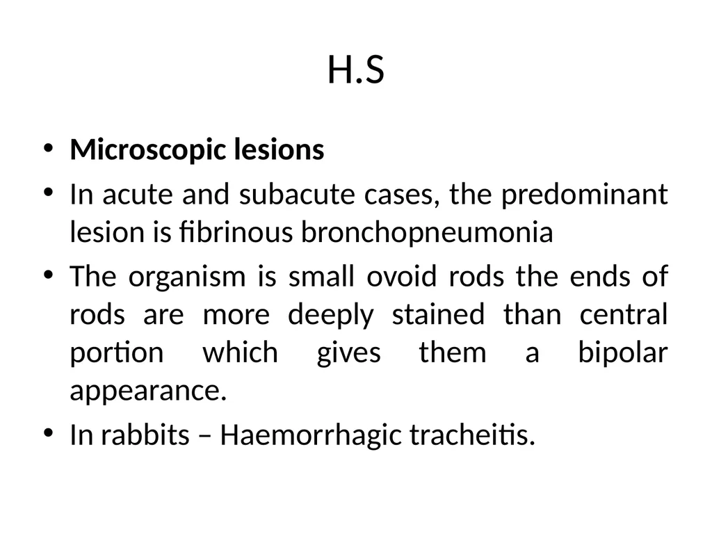 PASTEURELLOSIS Genus – PASTEURELLA MANNHEIMIA P. - slide 18 of 30
