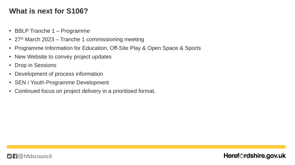 Section 106 Portfolio of Works – Delivery Update - slide 16 of 17