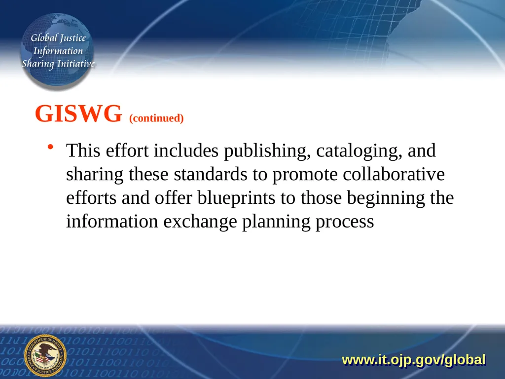 Global Justice Information Sharing Initiative - slide 10 of 17