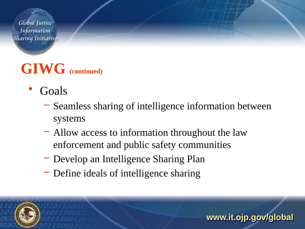 Global Justice Information Sharing Initiative - slide 12 of 17