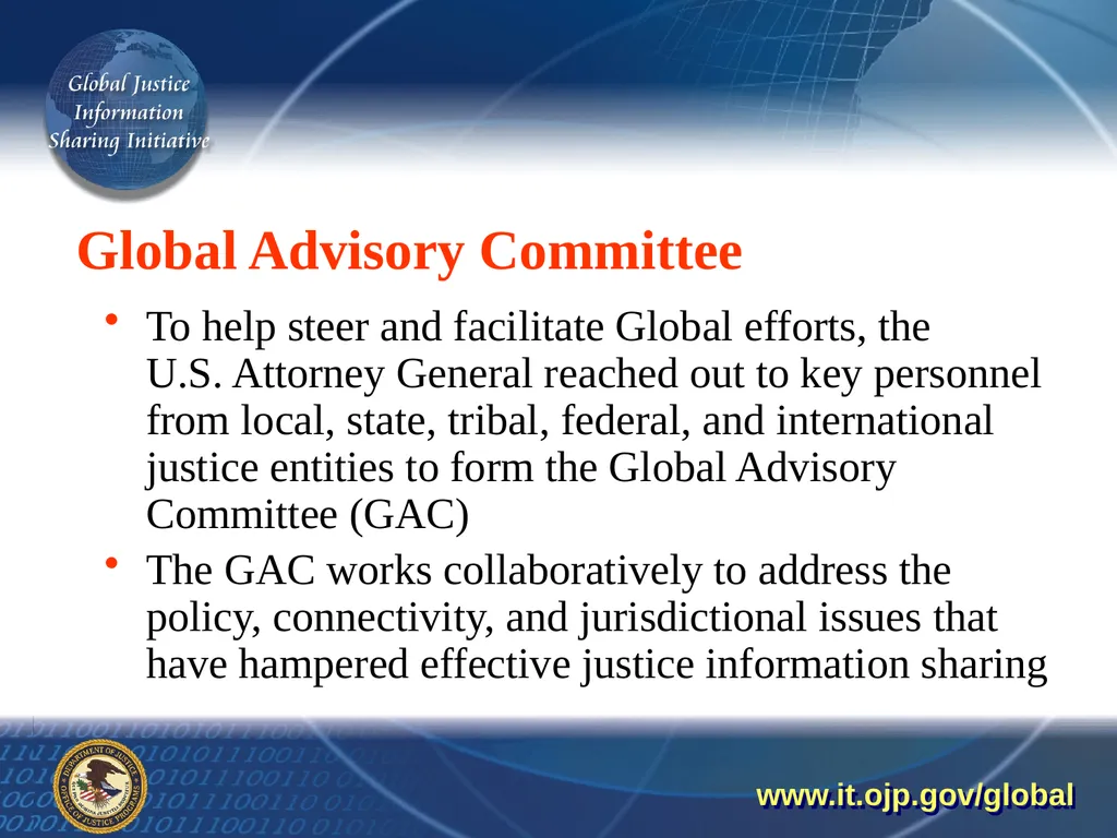 Global Justice Information Sharing Initiative - slide 3 of 17