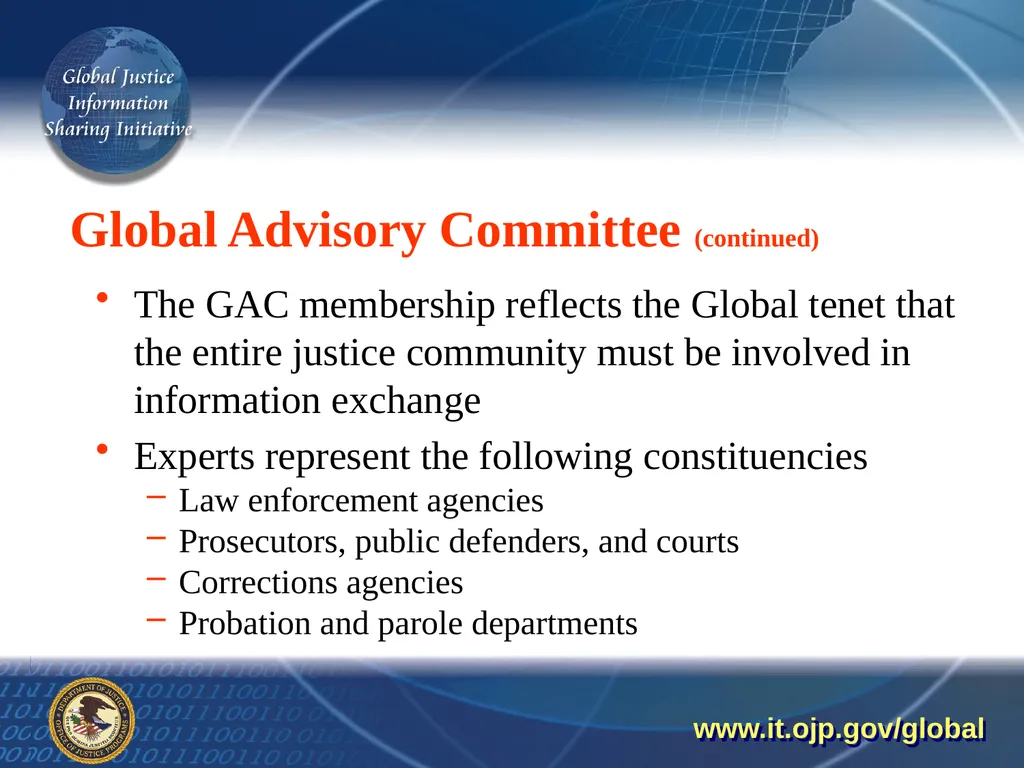 Global Justice Information Sharing Initiative - slide 4 of 17