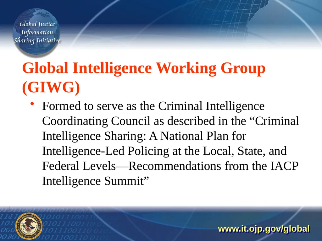 Global Justice Information Sharing Initiative - slide 11 of 17