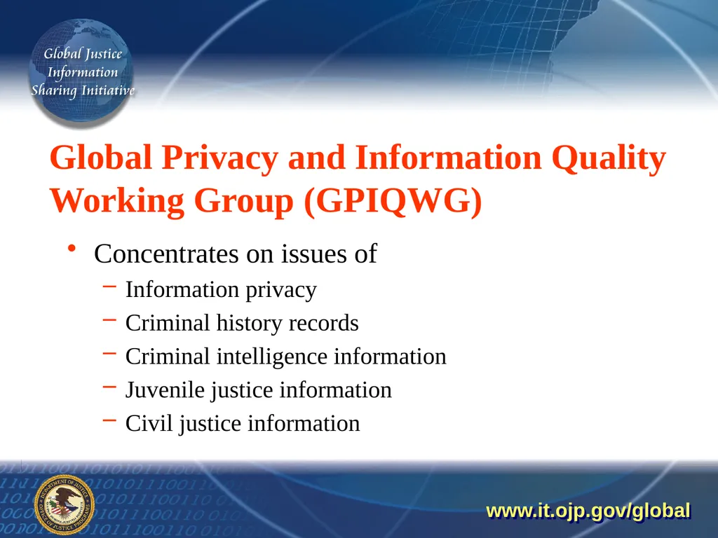 Global Justice Information Sharing Initiative - slide 7 of 17