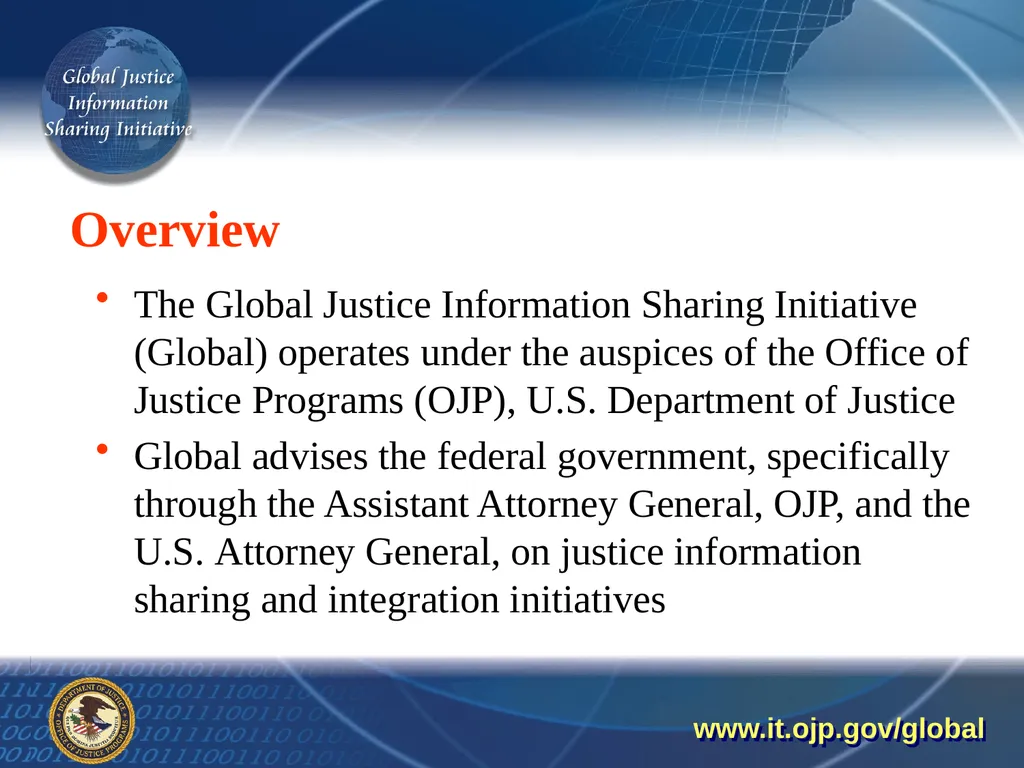 Global Justice Information Sharing Initiative - slide 2 of 17