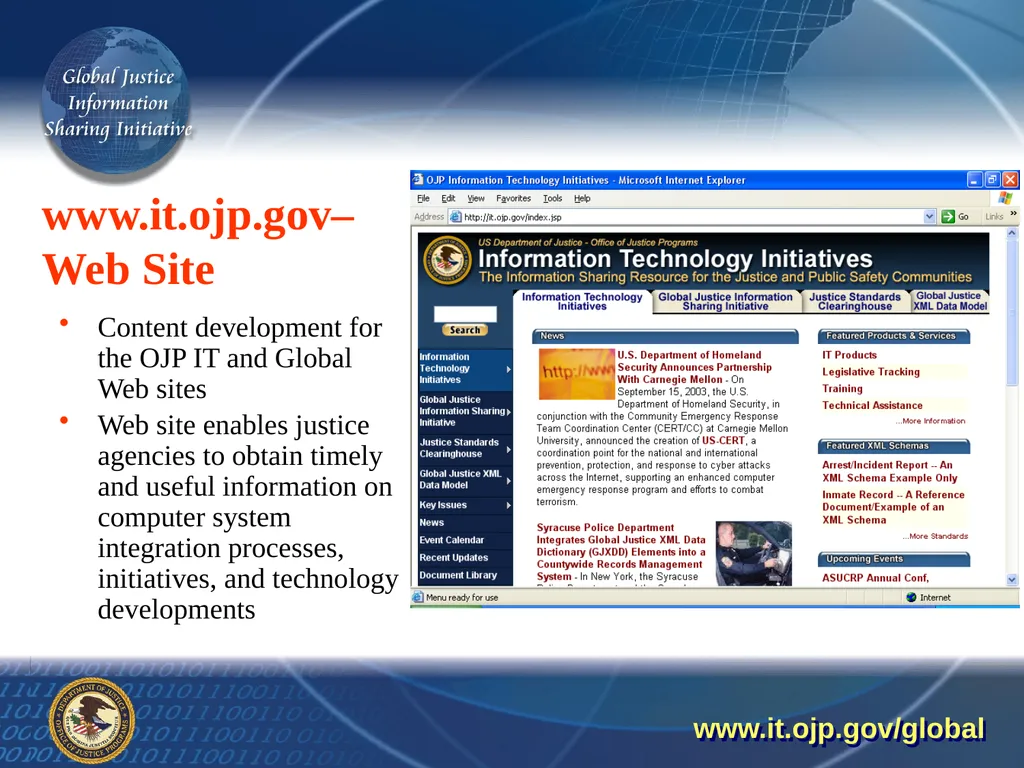 Global Justice Information Sharing Initiative - slide 16 of 17