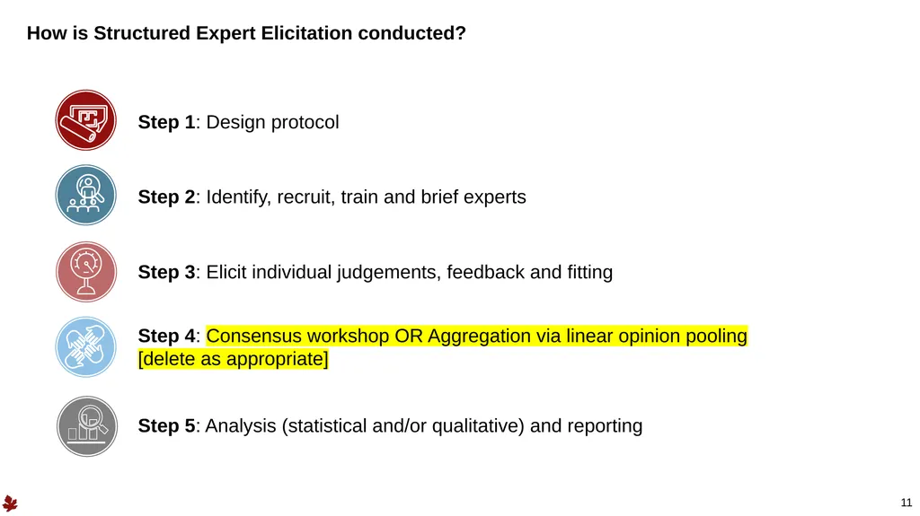 1 Structured Expert Elicitation – Example Training - slide 11 of 52