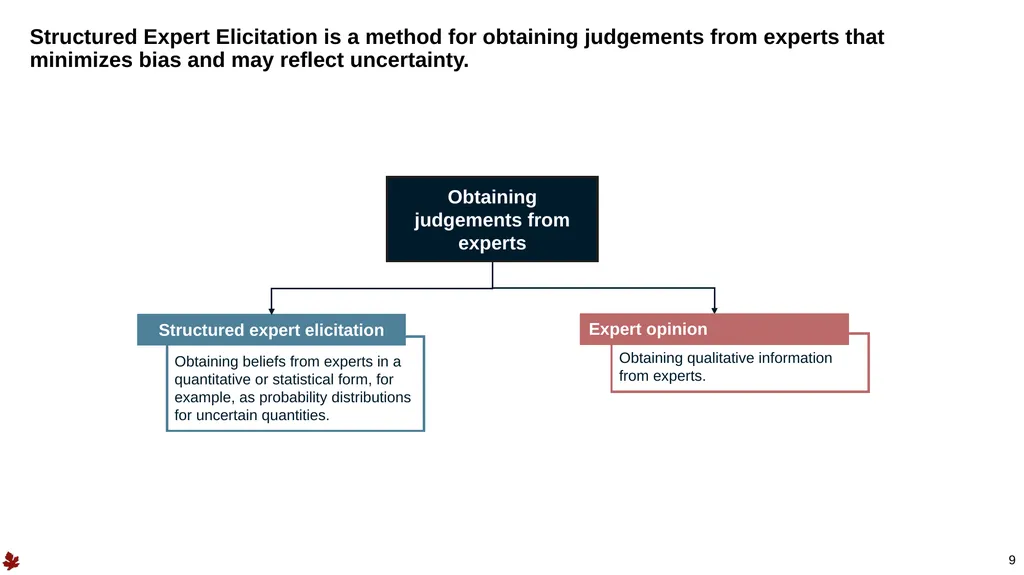 1 Structured Expert Elicitation – Example Training - slide 9 of 52