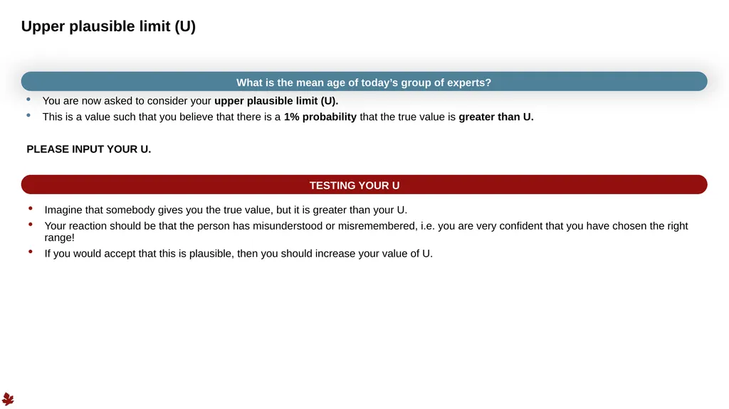 1 Structured Expert Elicitation – Example Training - slide 24 of 52
