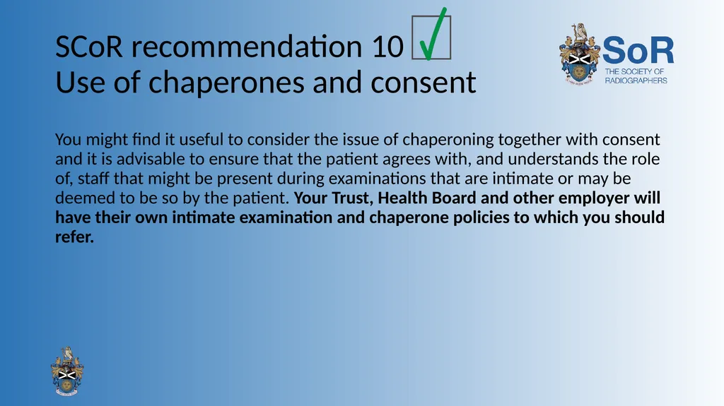 Obtaining consent: a clinical guideline for the - slide 16 of 19