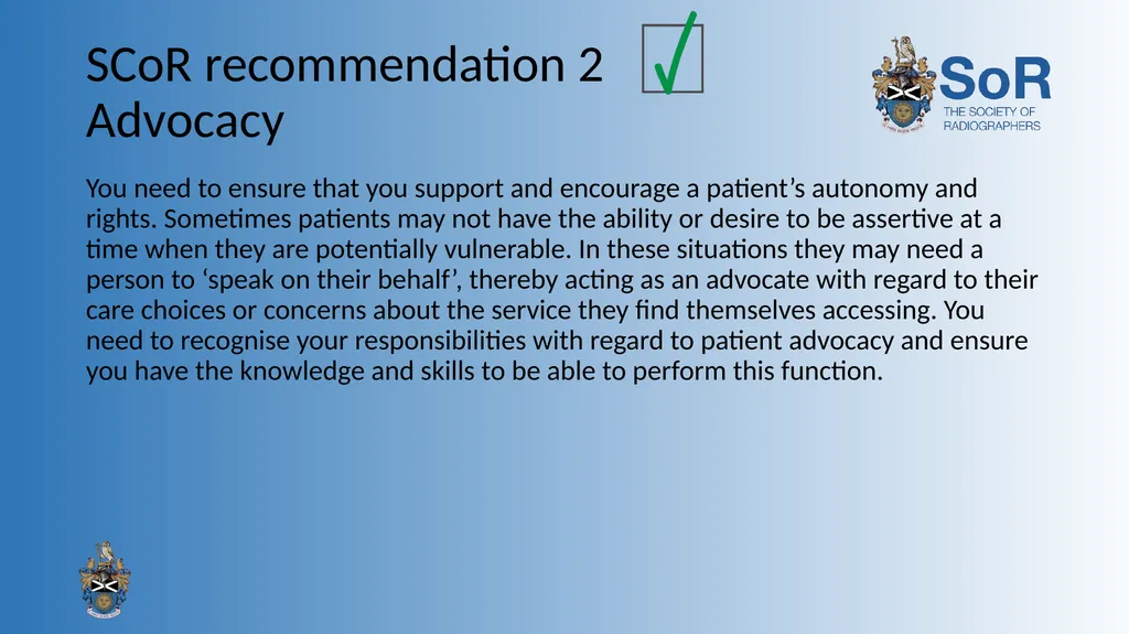 Obtaining consent: a clinical guideline for the - slide 8 of 19