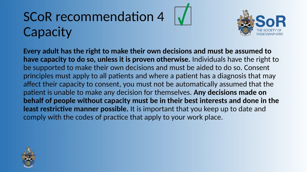 Obtaining consent: a clinical guideline for the - slide 10 of 19