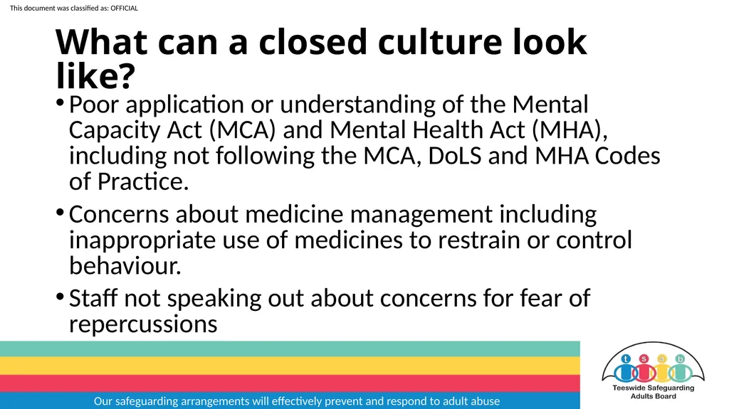 Our safeguarding arrangements will effectively - slide 12 of 31
