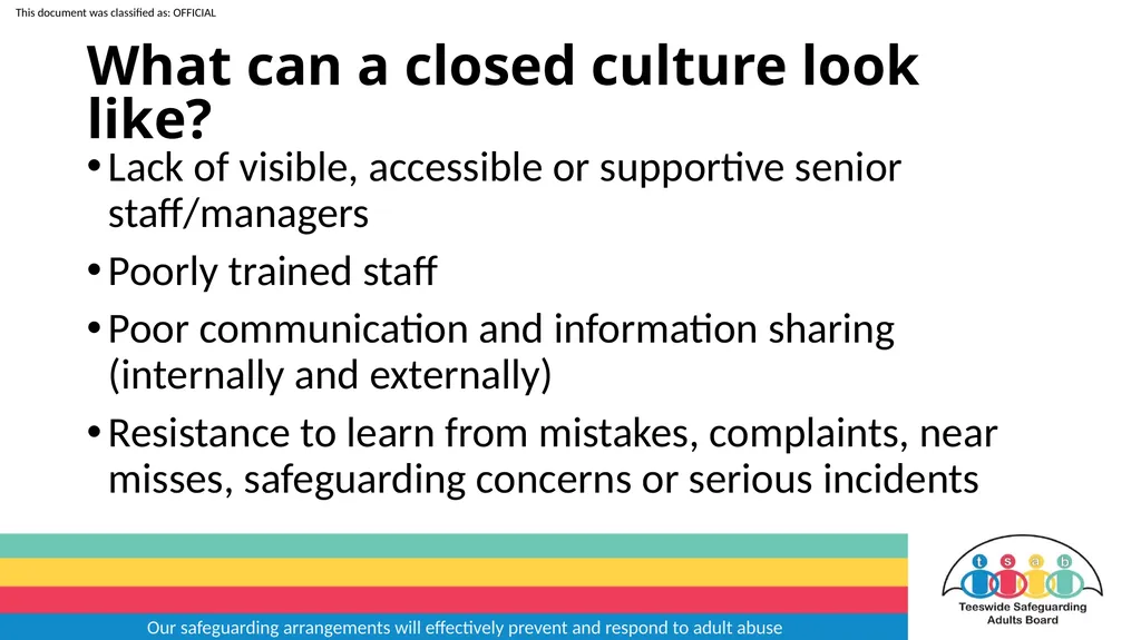 Our safeguarding arrangements will effectively - slide 13 of 31