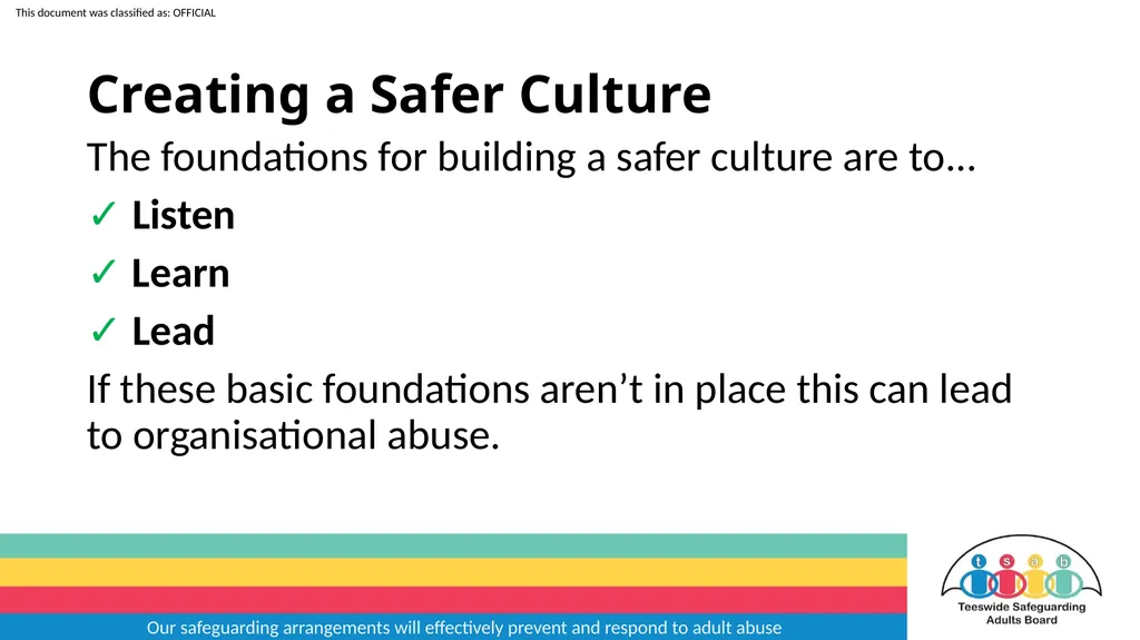 Our safeguarding arrangements will effectively - slide 14 of 31