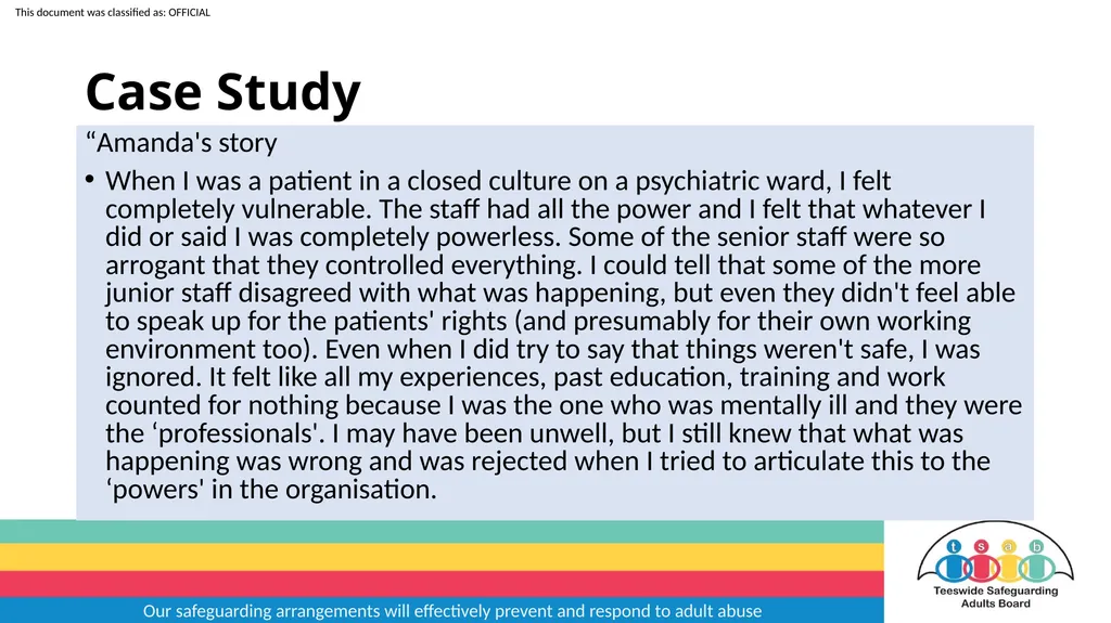 Our safeguarding arrangements will effectively - slide 8 of 31