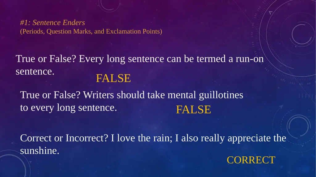 Quick Sentence Diagnostic (See in class handout - slide 7 of 39