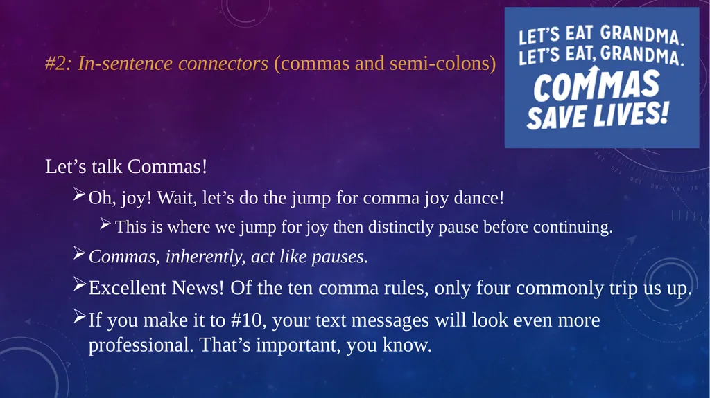 Quick Sentence Diagnostic (See in class handout - slide 13 of 39