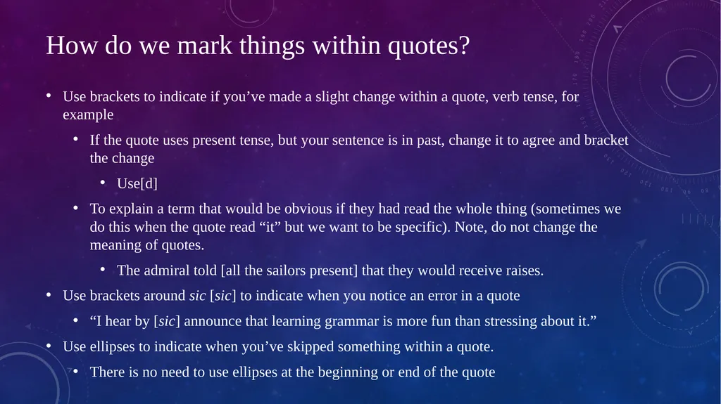 Quick Sentence Diagnostic (See in class handout - slide 35 of 39